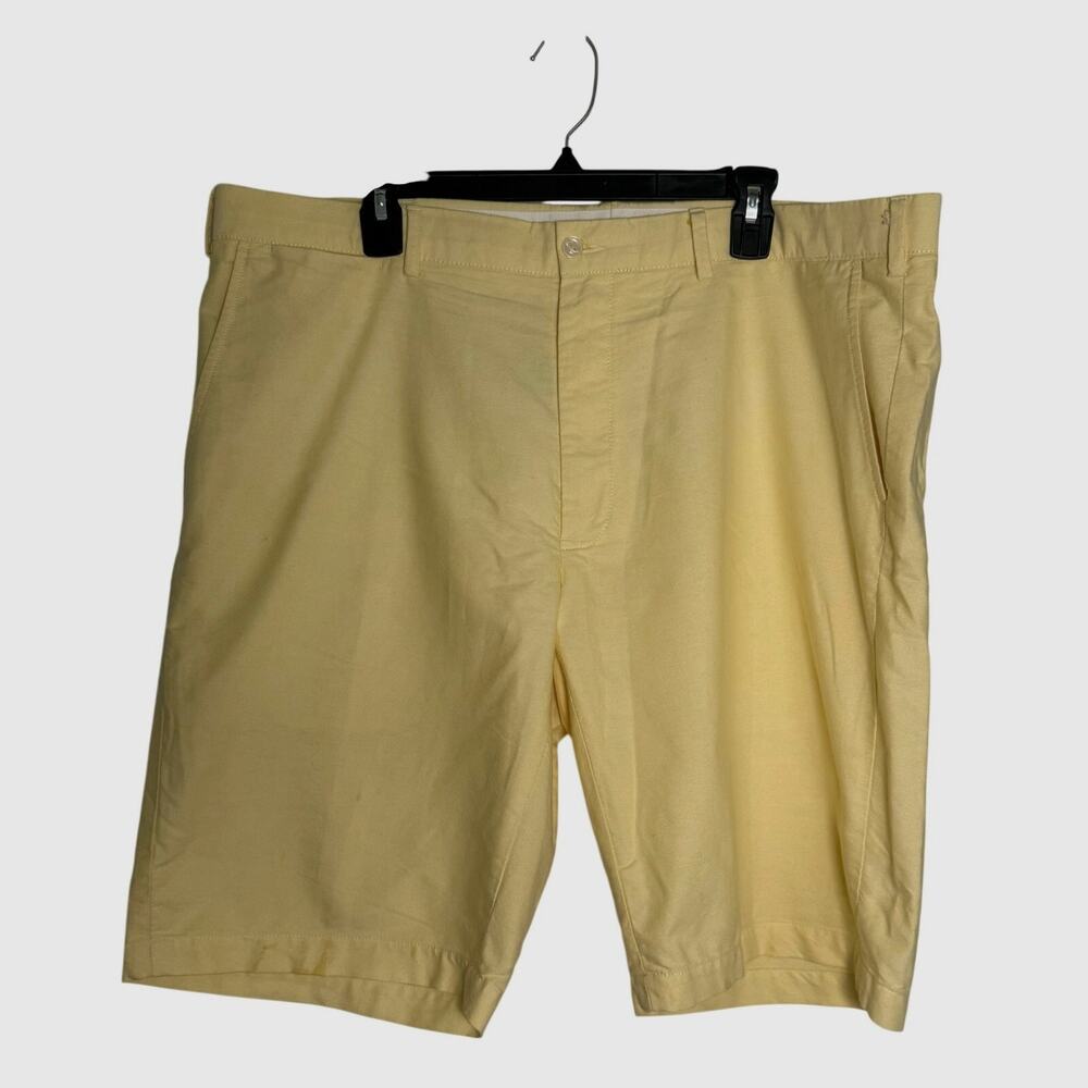 Polo by Ralph Lauren Preston Short Light Yellow Flat Front Size 40 100% Cotton
